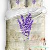 Purple Flower Lavender Romance Duvet Cover With Pillow Case Custom 3pcs Bedding Set Quilt Cover Double Bed Home Textile