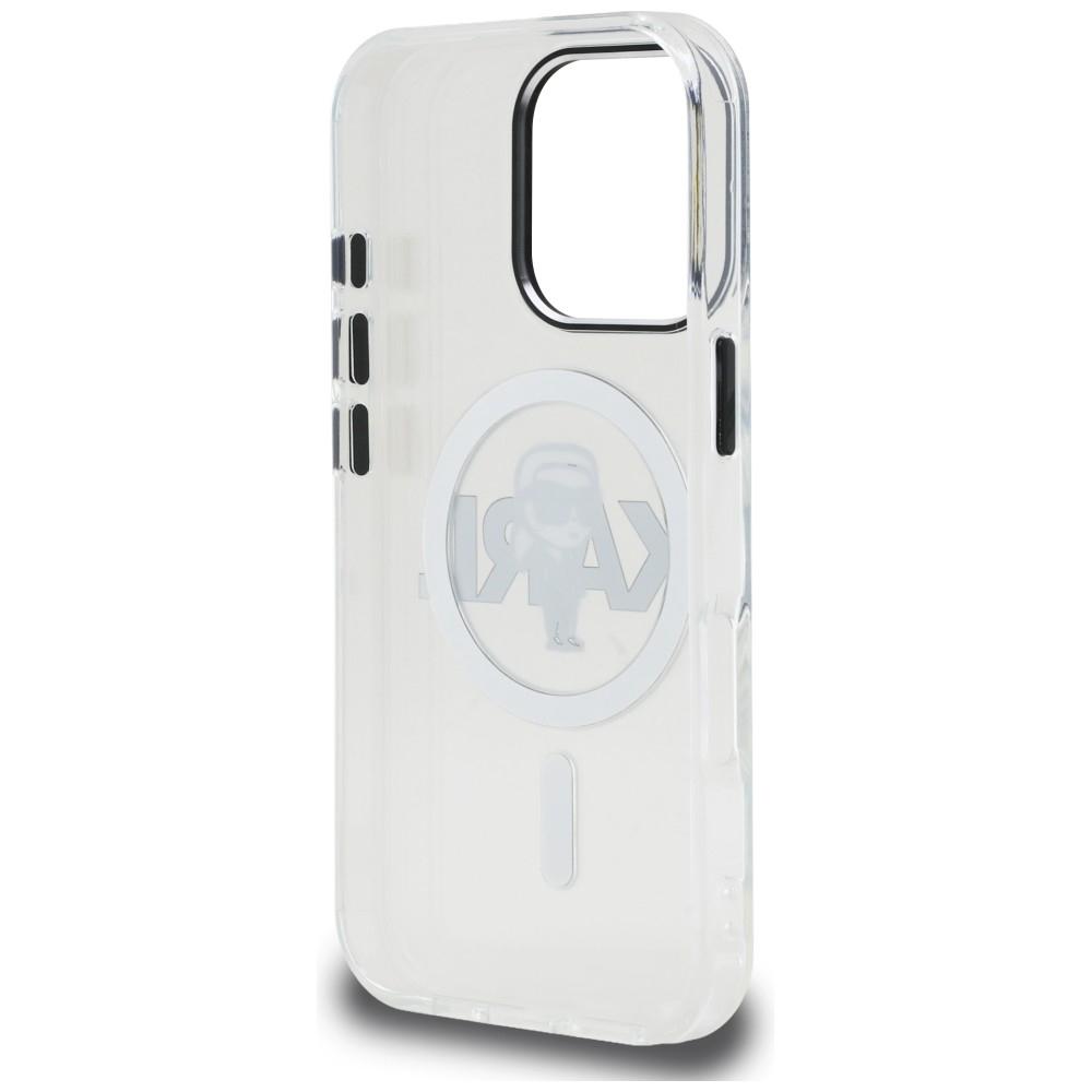 Karl Lagerfeld IML Karl Sketch Logo MagSafe Case for iPhone 16 Pro Clear