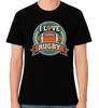 I Love Rugby Unisex Graphic T-Shirt Sports Fan Game Day Tee