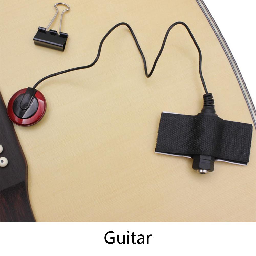 2-Set Piezo Contact Microphone Mic For Guitar, Violin, Viola, Cello, Banjo