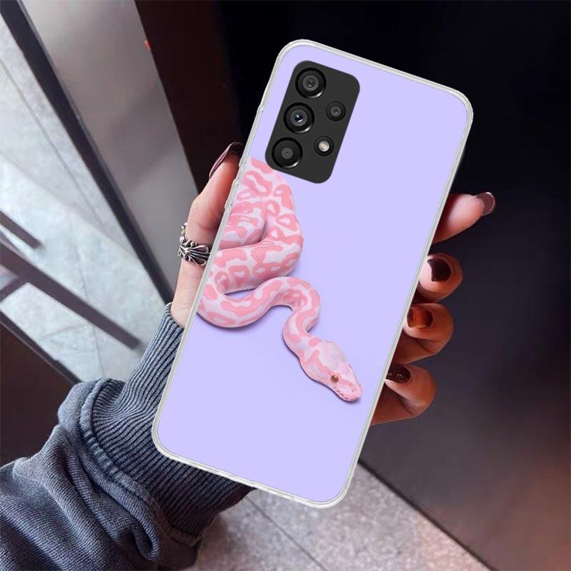 Animal Leather Snake Scales Phone Case For Samsung Galaxy A17 A57 A37 A16 A26 A36 A56 A15 A25 A35 A55 A14 A13 A54 A53 A34 A24 A3