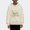 Adidas Originals X Angel Chen Kolaborace Vzor s vyšívaným logem Sportovní mikina s kapucí Dámské mikiny Off-White GM8743