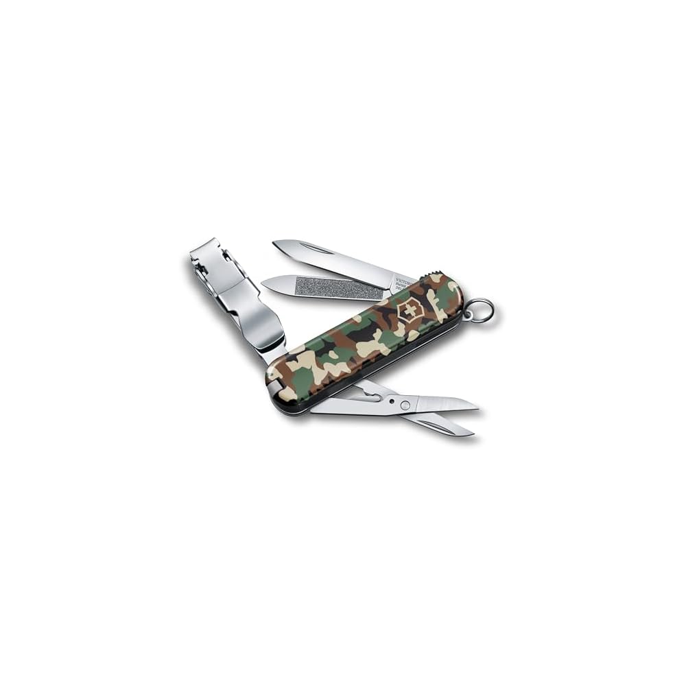 Victorinox Nail Clip 580 Camouflage Stainless Steel Nail Cutter with File and Scissors 8 Functions Emergency Tool