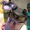 Sports plastic cup, outdoor portable, shockproof, heat-resistant, graduated, filter screen, student bouncing cup, water bottle