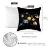 Galaxy-Inspired Throw Pillow Cover - 17.7x17.7 Inch, Polyester, Machine Washable, Zip Closure, Contemporary Style, 1pc