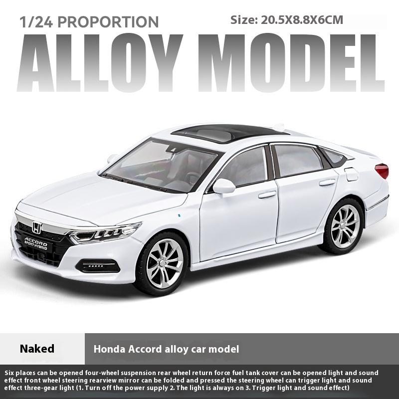 

1:24 Honda Accord Лімузин Звук і Світло Легкосплавний Метал Литий Модель Автомобіля Комп ютерний Хост Продукт для DIY Подарункова Коробка Для Хлопця Свято білий