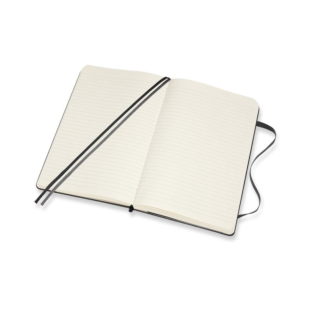 Moleskine Classic Expanded Notebook (400 pages), Hardcover, Horizontally Ruled, Large Size (13cm x 21cm), Black, QP060EXP
