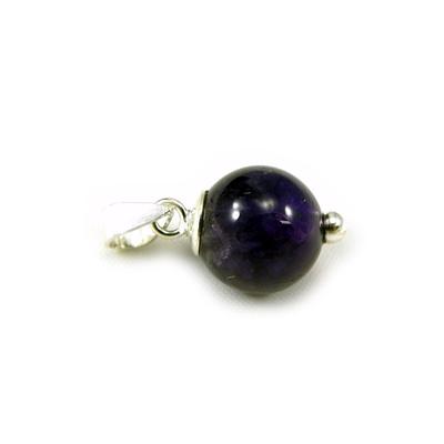 [G9196] - Amethyst 'Mineralia' Silver Pendant