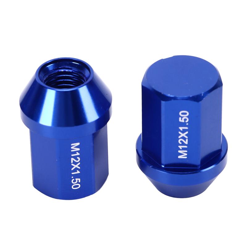 20pcs M12x1.5 Wheel Lug Nuts 35mm 6061 Aluminum Alloy Closed End Tire Lug Nuts Replacement for Car Accessories Tool