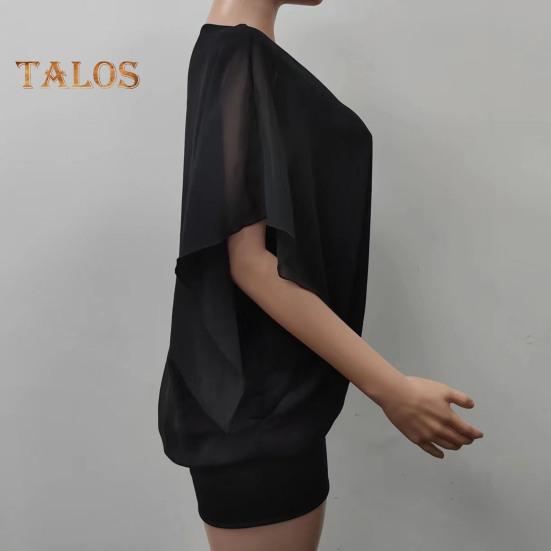 Naiste šifoonpluus V-kaelusega tõmblukk, poolpluus, varrukad, pullover, ühevärvilised vabaaja topid