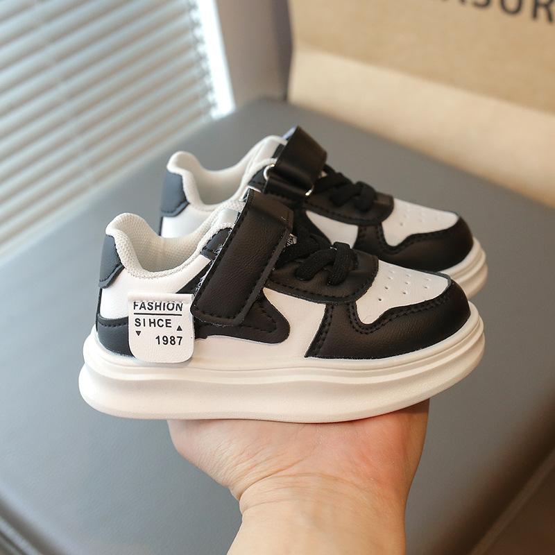 Kids' Sneakers 2025 Spring Waterproof Leather-top Running Shoes for Girls Boys' Non-slip Sneakers