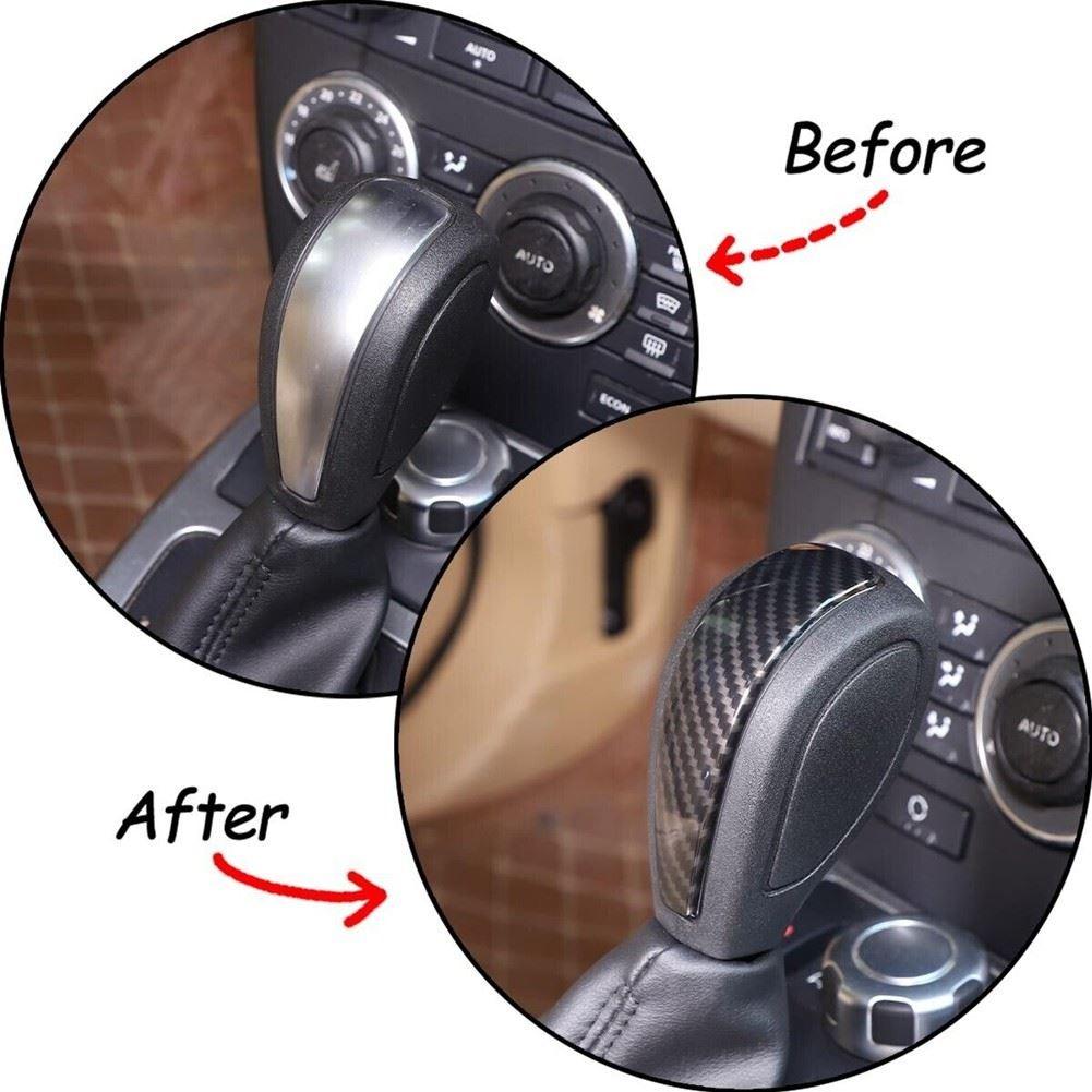 Gear Knob Head Cover Decorative Trim Stickers Carbon Fiber for Freelander