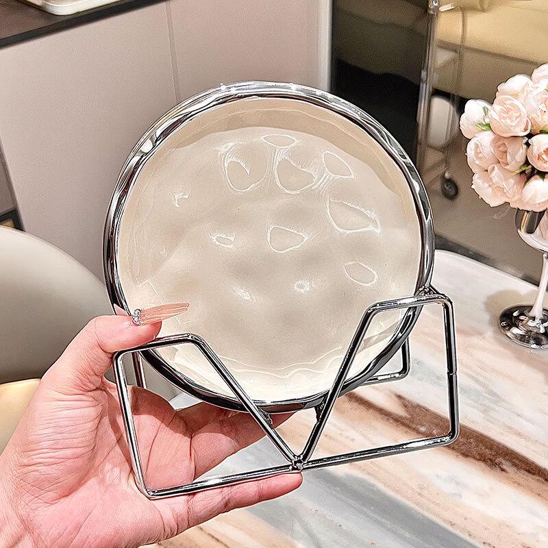 Qianxing Silver-Rimmed Ceramic Bone Dish