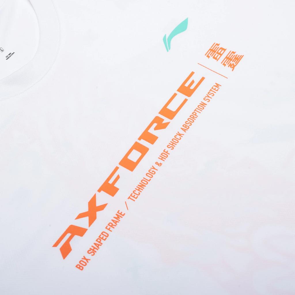 Li Ning Tiger Letter Print Casual Crew Neck Short Sleeve T-Shirt Men Tops White ATSSC07-2