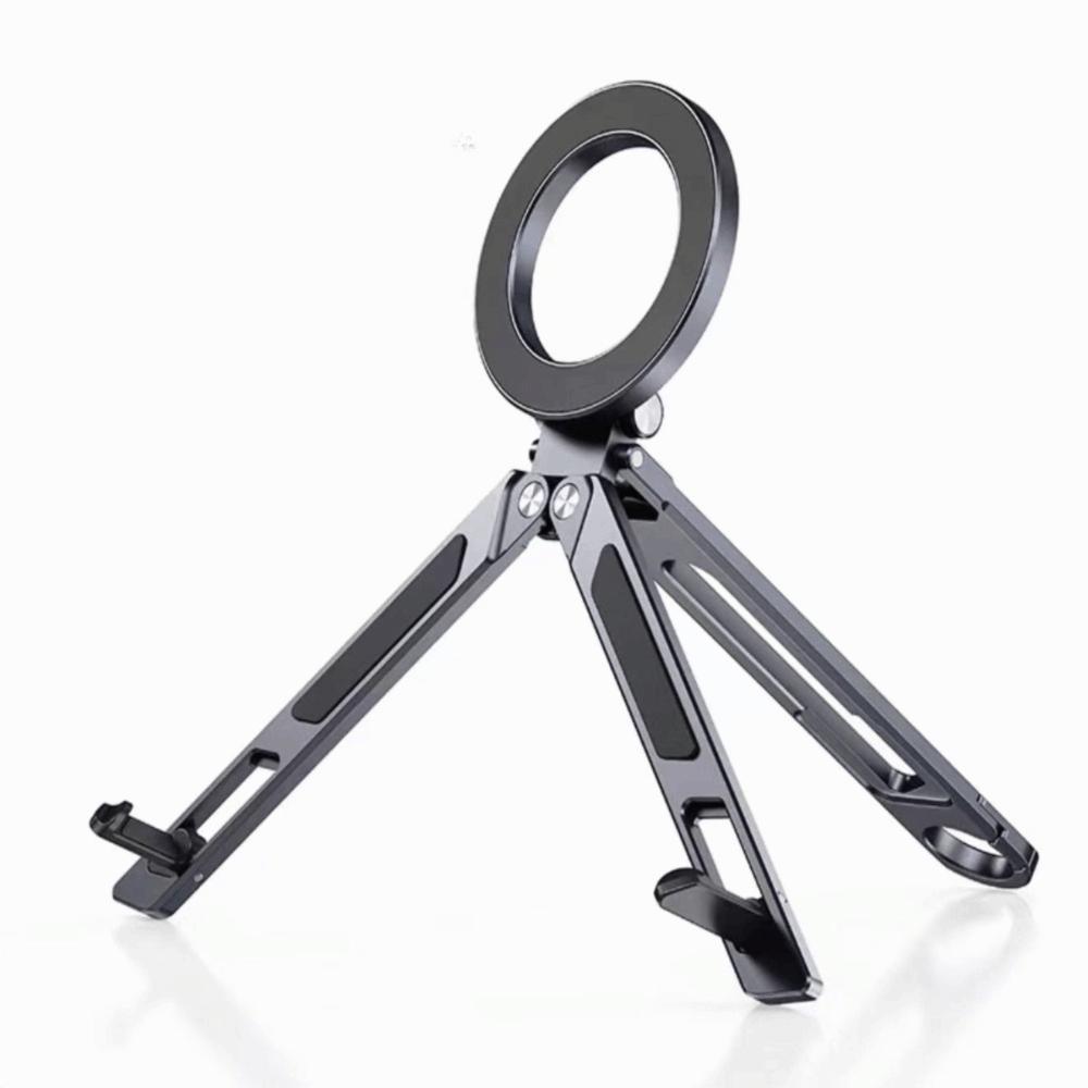 Foldable Mobile Phone Stand Magnetic Adsorption Phone Holder Compatible Selfie Stick  Desktop Use