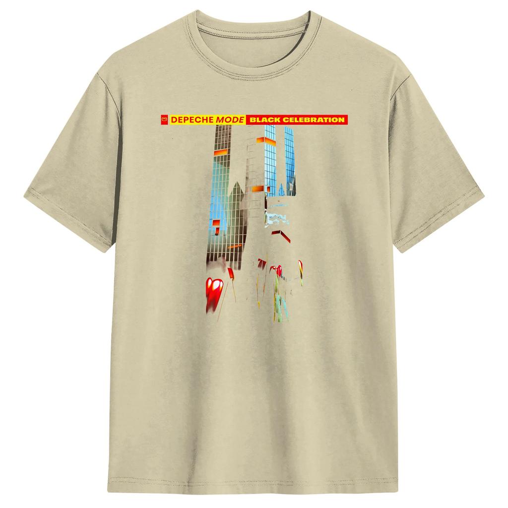 Fantastica T-shirt Depeche Mode Black Celebration da Uomo Girocollo Magliette in Puro Cotone Manica Corta Magliette Stampate Graficamente