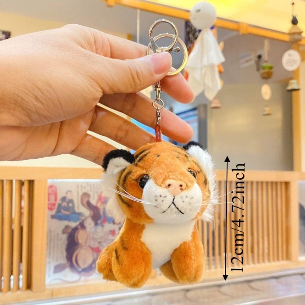Colección Llavero de Peluche Tigre Juguete de Peluche Tigre Esponjoso Llavero de Muñeca Tigre Decoración para Bolso