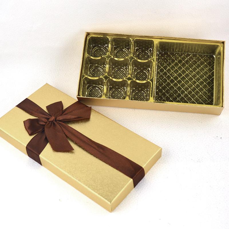 1 Stück Schokoladenpapierbox Geburtstagszubehör Papier Hochzeit Valentinstag Babyparty Süßigkeiten Geschenkboxen DIY 9/18 Fächer Verpackung