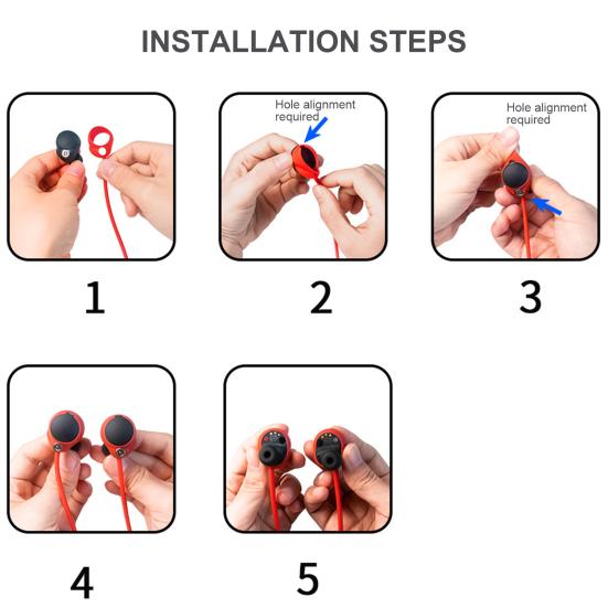 Earphones Neck Rope Skin-friendly Sweat-proof Resilient Bluetooth-compatible Earbuds Anti-lost Lanyard for Sony WF-1000XM4