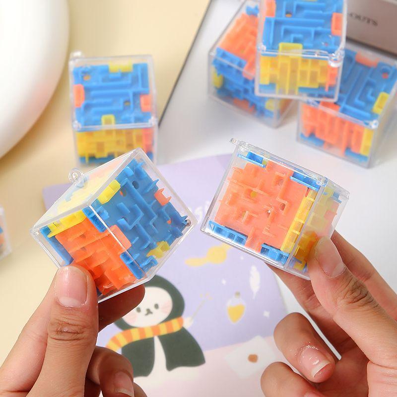 Six Sided Challenge 3D Maze Cube, Exercise Concentration, Hand Eye Coordination Toy
