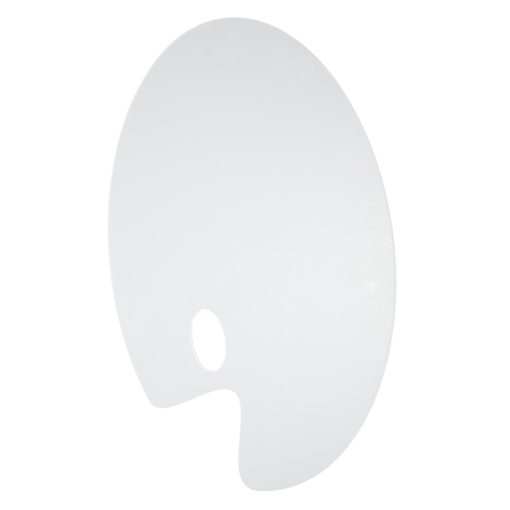 Clear Painting Palette Acrylic Stick Proof Oval Shaped Thick Transparent Paint Color Mixing Tray