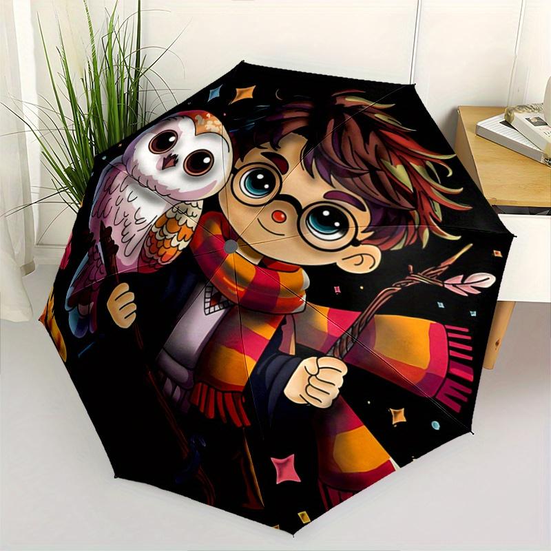 

1pc Harry Potter Automatic Opening and Closing Umbrella, Lightweight 3-Fold, With Cute Cartoon Characters, Suitable for Home, Outdoor and Daily U