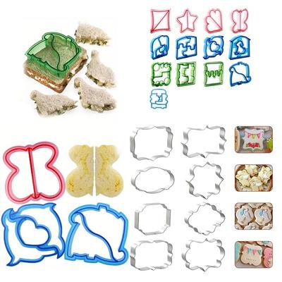 Zestaw wykrawaczek do kanapek i ciasteczek Zabawne kształty Puzzle ze zwierzętami Motyl Stal nierdzewna i plastikowe foremki do żywności dla dzieci na lunch Bento