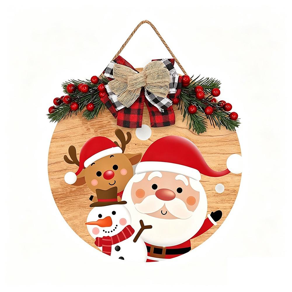 Wood Wooden Christmas Sign Hanging Christmas Hanging Ornament Christmas Door Sign Door Decoration
