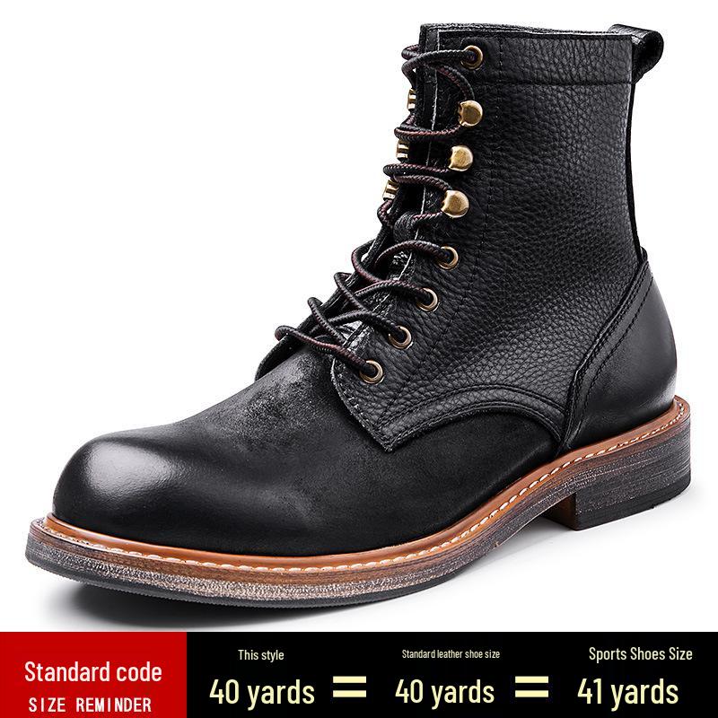 

Вінтажні потертості черевики десантника Мартіни - Верхній шар коров ячої шкіри 41