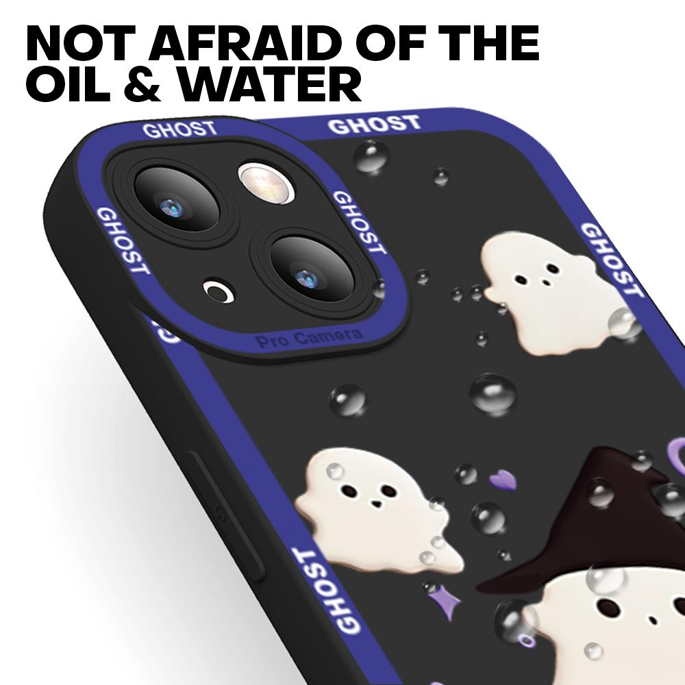 For iPhone 16 15 14 Pro Max Redmi Note 13 12 Pro Samsung S25 S24 Ultra A13 A14 A15 A16 Funny Ghost Design Soft Full Lens Camera Protect Case