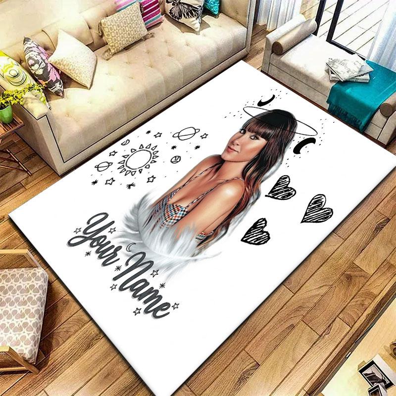 Aitana Custom Name Carpet Rug for Living Room Bedroom Home Sofa Decoration,Kids play Non-slip Floor Mat