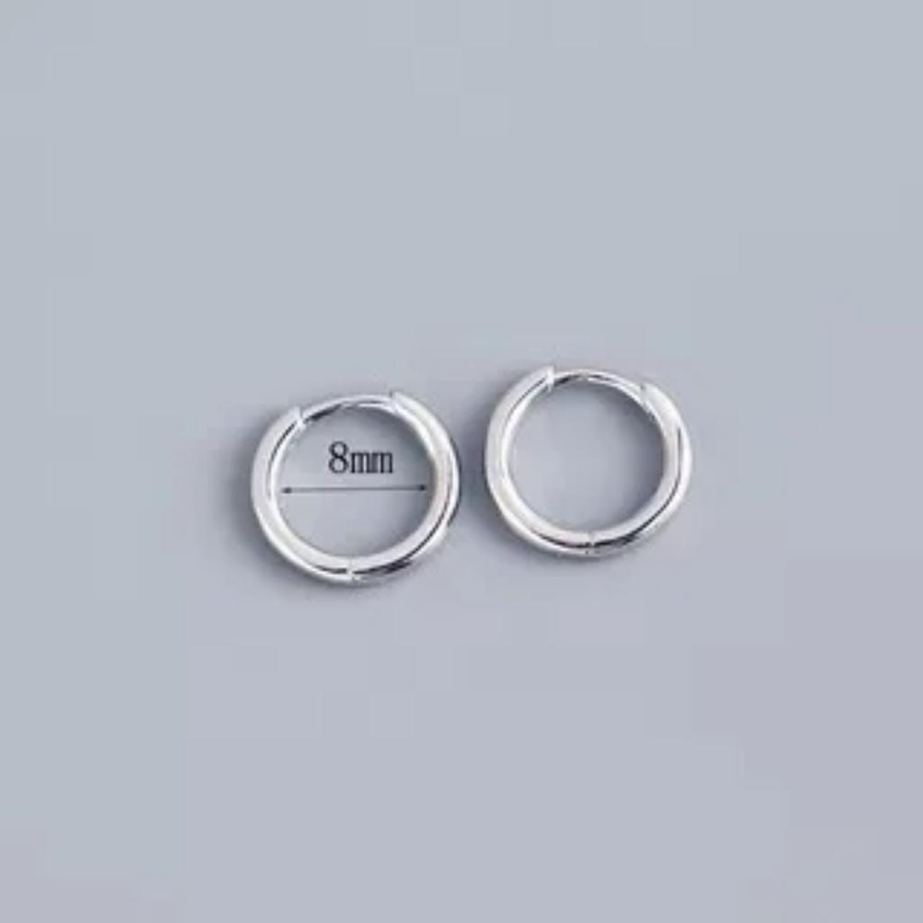 Geometrische Kleine Edelstahl-Creolen für Damen Punk Hip-Hop Ohrringe Trendschmuck