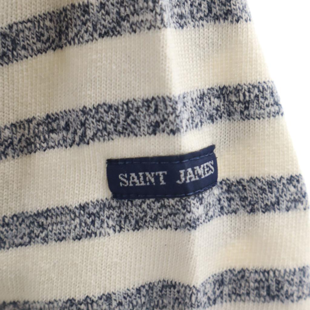 SAINT JAMES Made in France Border Pattern Long sleeve Crew neck Basque shirt Women Used