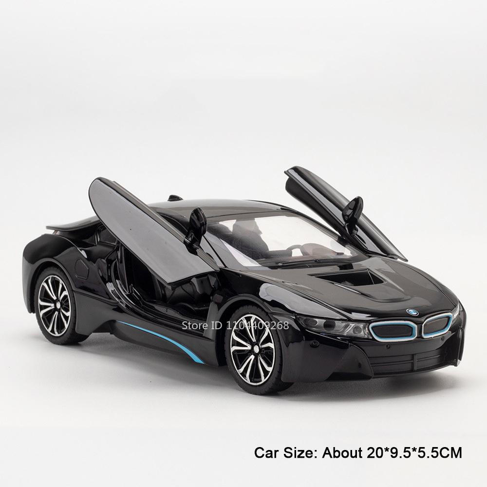 1:22 Scale I8 Mc20 Sports Car Model Toy Diecast Metal Pull Back Simulation Sound Light Luxury Cars Models Collection Ornaments