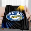 Parramatta Eels Team Crest Blanket Suitable for Sofas, Beds, Offices, And Camping - Perfect Gift for Halloween Christmas