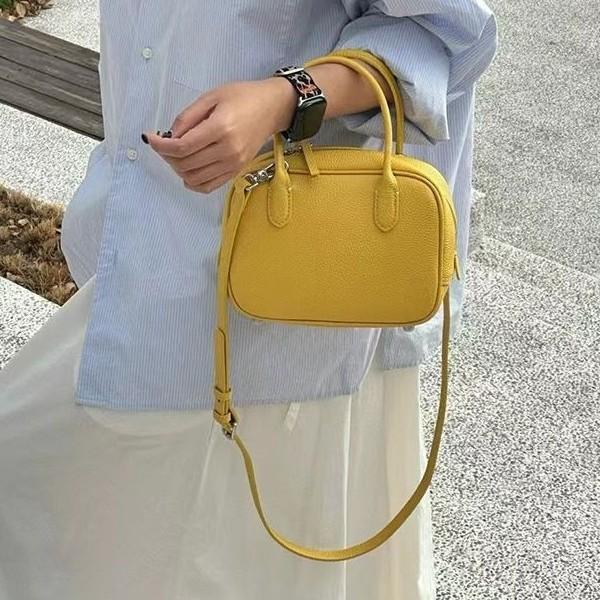 

Women S Bags, High-End Portable Boston Bags, Minimalist And Versatile Shoulder Messenger Bags, Commuter Handbags. жёлтый