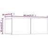 VidaXL Meubles TV 2 pcs Sonoma gris 80x30x30 cm Bois d'ingénierie 820464