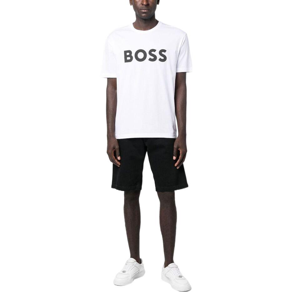 Boss Logo print Crew neck T shirt 50483774-100
