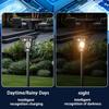 Solar Powered Floor Lamp Wall Lamp Motion Sensor Outdoor Wall Light Waterproof LED Landscape Light for Yard Patio Lawn Lighting