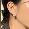 Fashion Jewelry 925 Sterling Silver Geometric square Hoop Earring for Women 18K Gold Plated 925 Silver Earring Jewelry