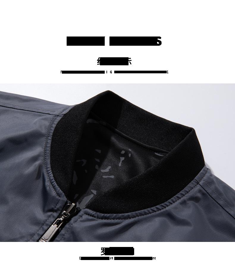 Jaqueta Esportiva Dupla Face Masculina da NASA: Fato de Voo da Força Aérea para Outono/Inverno - Moda Jovem, Tamanhos Grandes Disponíveis