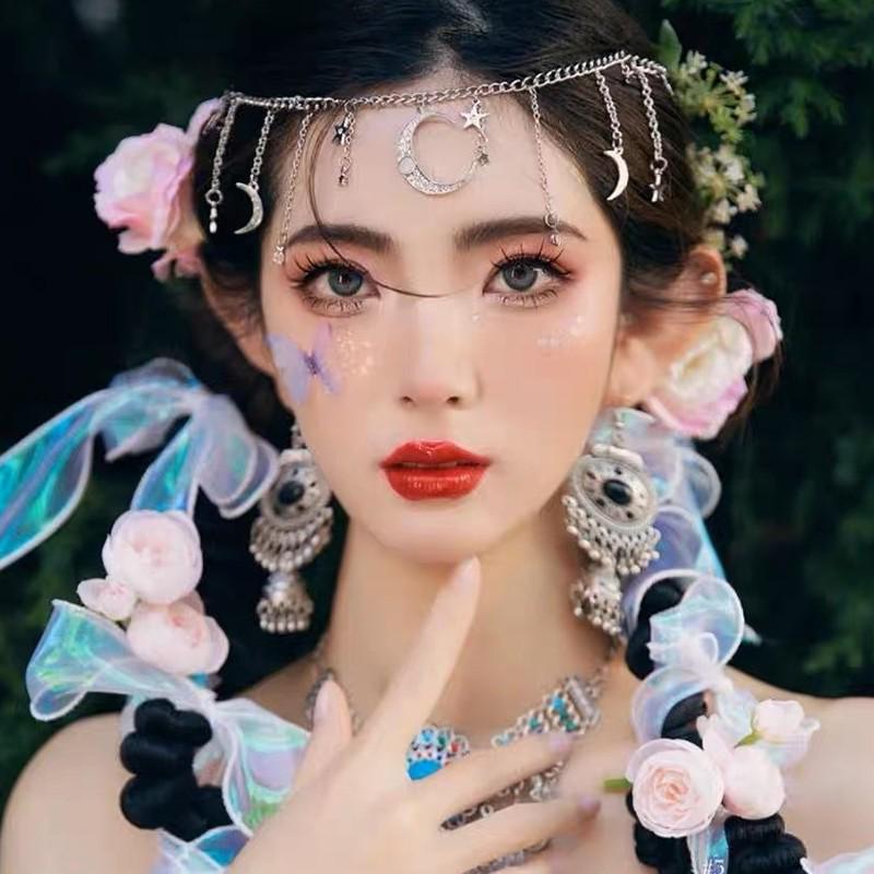 Bohemian Princess Tassel Forehead Pendant - Exotic Ethnic Style Hair Accessory