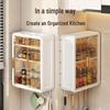 Wall-Mounted No-Drill Moisture-Proof Storage Box; Magnetic Dust-Proof Design for Bathroom and Kitchen Spice Organization.