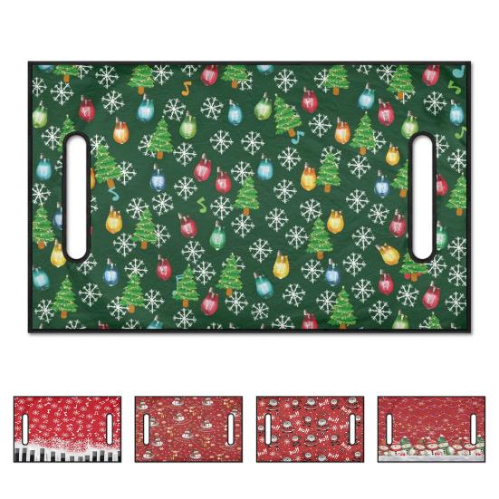 Christmas Golf Cart Seat Cover Santa Snowflake Snowman Cart Seat Towel Blanket for 2-Seat Club Car Washable Golf Cart Accessory