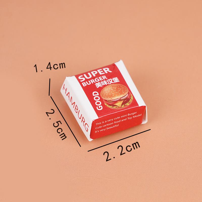 Mini Simulation Fun Small Hamburger Doll House Ornament Food Food Play Children Play House Toy Model Small Items