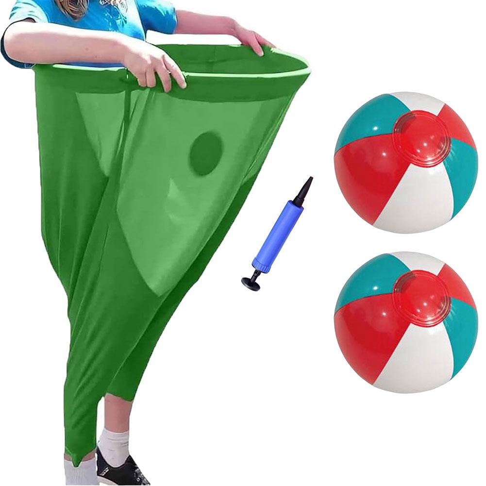 Granny Pants Yard Game Set with 2 Bouncy Balls and 1 Air Pump Outdoor Games Field Family Reunion Game for Kids and Adults