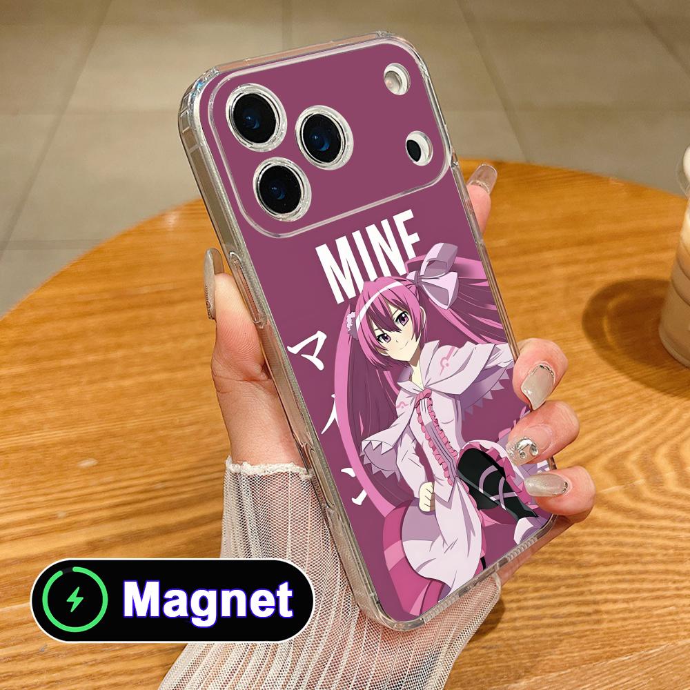 Coque de téléphone Mine Akame Ga Kill pour iPhone 17 16 15 14 13 12 11 Air Pro Max Plus Mini Housse Souple en TPU Transparente Magsafe