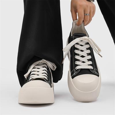 Jarní nové retro plátěné boty pánské zvýšení výšky neformální univerzální klasické skateboardové boty trendy platformové pánské boty