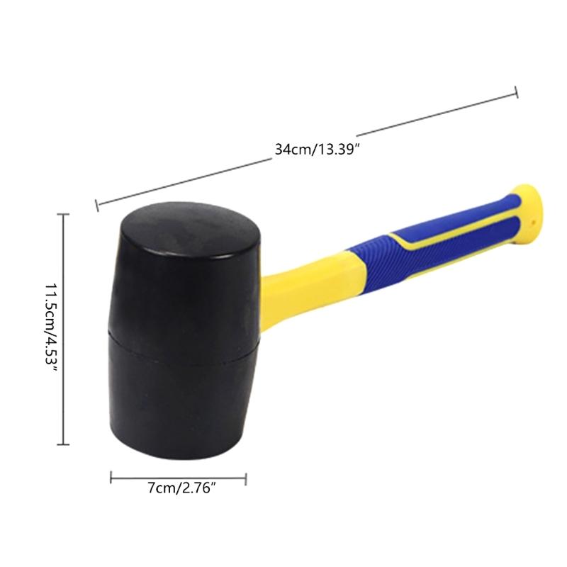 Soft Rubber Hammer Rubber Mallet Soft Hammer Soft Impact Tool for Crafts, Camping, Furniture Assembly Hand Tool