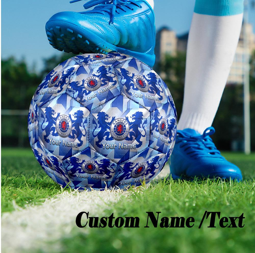 Size 5 Football Custom Name Text, Outdoor Training Soccer BallRangers FC